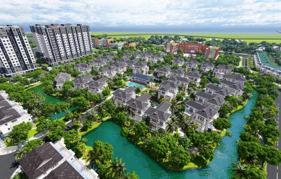 Thông báo về nhà ở hình thành trong tương lai đủ điều kiện được bán Khu đảo Tây Laurel Villas - Ecogarden